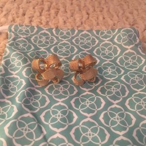 Lilly Pulitzer gold bow earrings